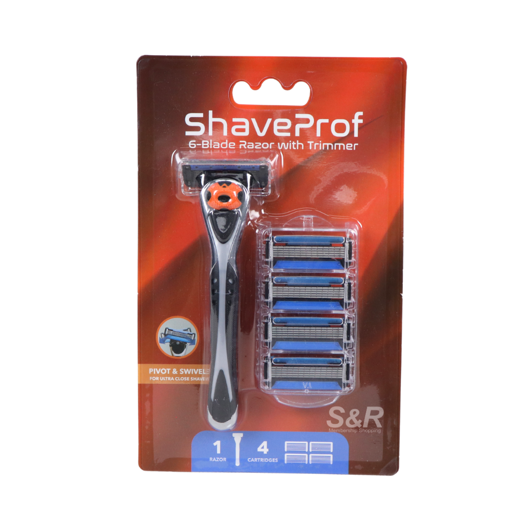 ShaveProf 6-blade Razor with Trimmer Set